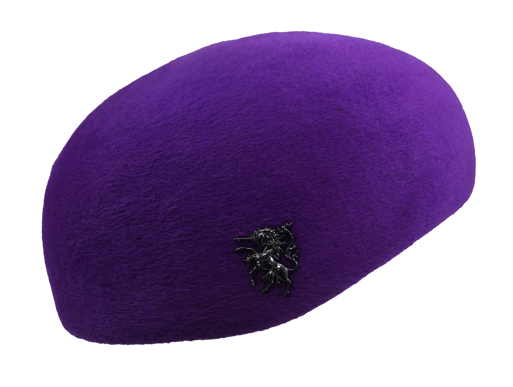 Philip Treacy- stylish velour felt winter beret in purple