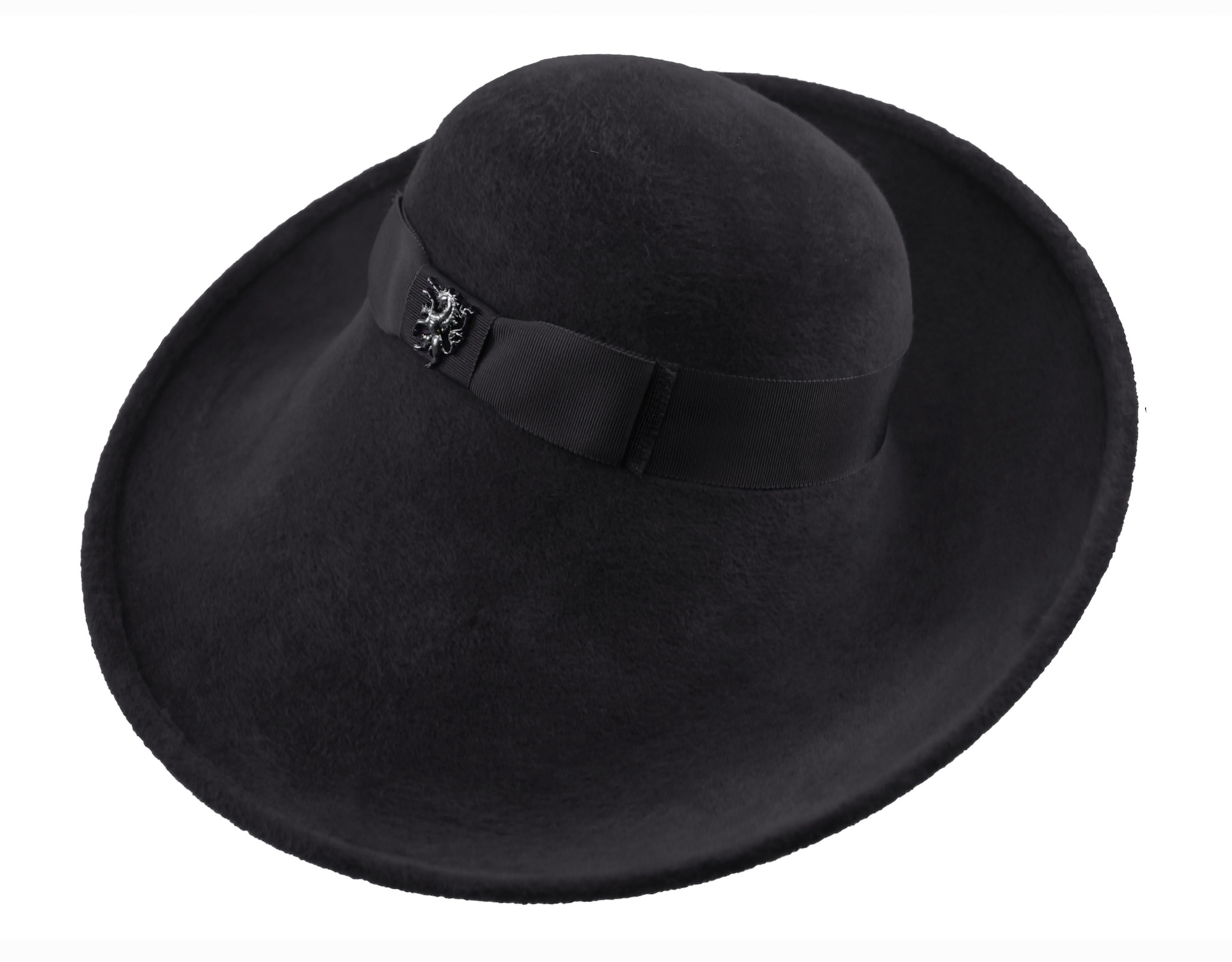 Philip Treacy - side-sweep relevé hat velour felt - black